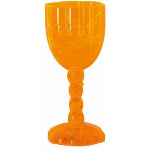 Horror kelk wijnglas/drinkbeker oranje pompoen