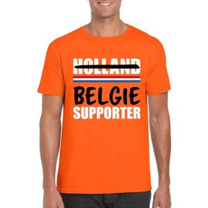 Holland supporter die overloopt naar Belgie shirt oranje heren