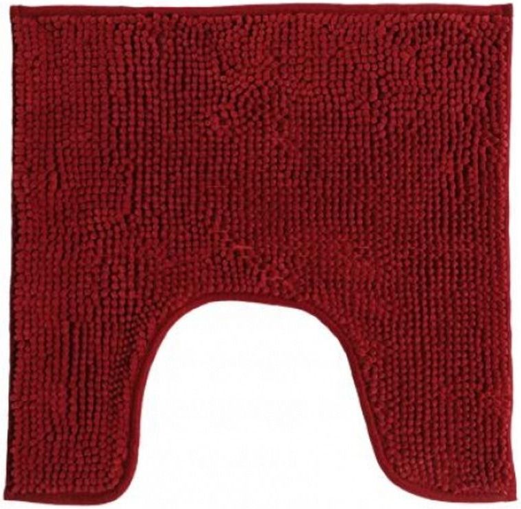 Urban Living WC/Toilet Badkamerkleedje/badmat tapijt - voor op de vloer - donkerrood - 49 x 49 cm