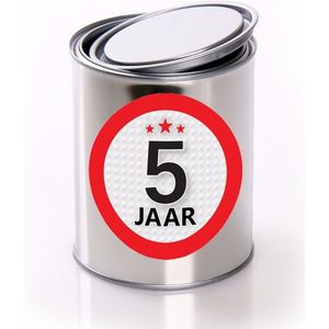 Leeftijd kado 5 jaar blik