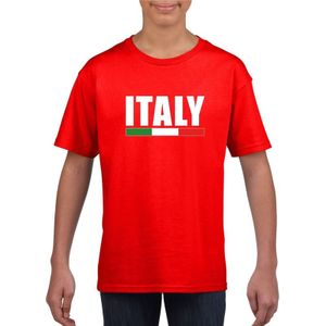 Italiaanse supporter t-shirt rood voor kinderen