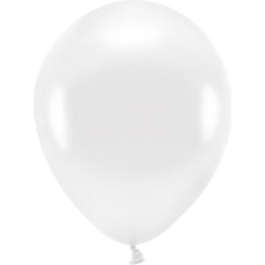 200x Milieuvriendelijke ballonnen wit 26 cm voor lucht of helium