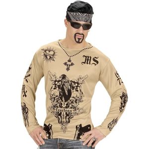 Tattooshirt gangster verkleedkleding voor heren