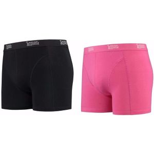 Voordeelpakket Lemon and Soda boxers zwart en roze 2 stuks S