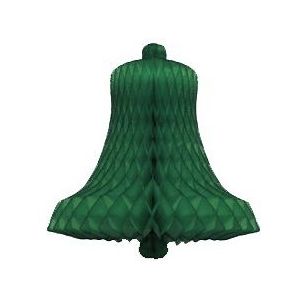 Papieren kerstklok 50 cm groen