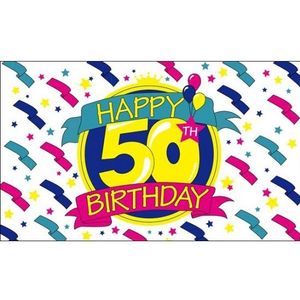 Happy Birthday vlaggen 50 jaar