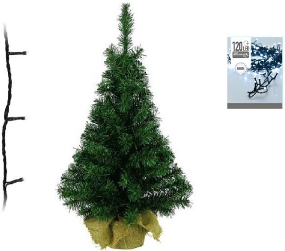 kunst kerstboom 90 cm inclusief helder kerstverlichting (cadeaus & gadgets) | € 27 Fun-en-feest.nl | beslist.nl