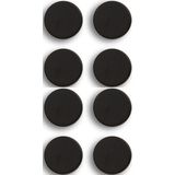 Zeller whiteboard/koelkast magneten extra sterk - 8x - mat zwart