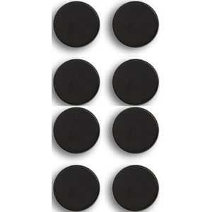 Zeller whiteboard/koelkast magneten extra sterk - 8x - mat zwart