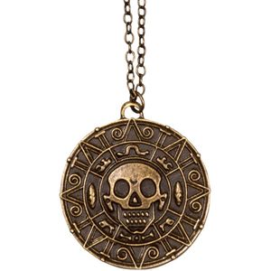 Boland Carnaval/verkleed accessoires Piraten/halloween sieraden - ketting schedel amulet - kunststof