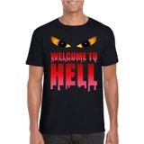 Halloween Duivel shirt zwart heren Welcome to hell