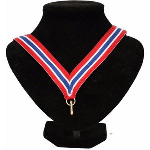 Medaille lint rood/wit/blauw