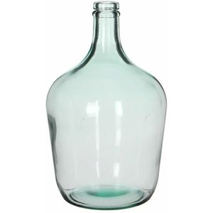 Mica Decorations Diego Fles Vaas - H42 x Ø27 cm - Gerecycled Glas - Transparant