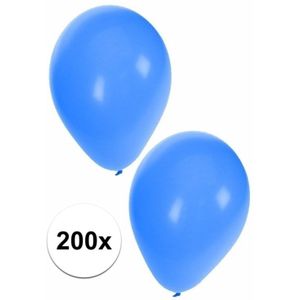 200x Blauwe feest ballonnen