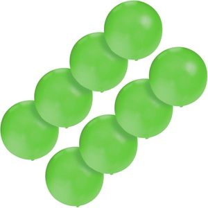 Set van 8x stuks groot formaat groene ballon met diameter 60 cm