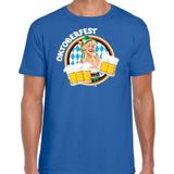 Bellatio Decorations Oktoberfest verkleed t-shirt heren - Duitsland/duits bierfeest kleding - blauw
