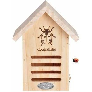 Houten huisje voor insecten 23 cm lieveheersbeestjeshuis/wespenhotel