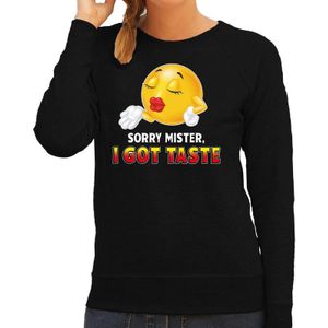 Sorry mister i got taste emoticon fun trui dames zwart