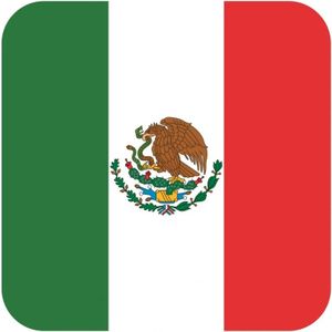 60x Onderzetters voor glazen met Mexicaanse vlag