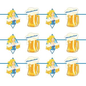3x Beierse/Bayern print slinger met bier 10 meter feestversiering