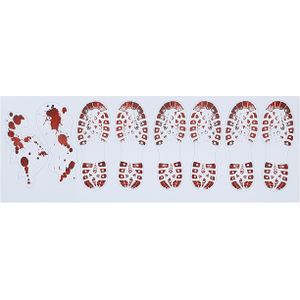 Horror vloersticker - bloederige voetstappen - 2x vellen - 25 x 70 cm