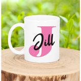 Bellatio Decorations Naam mok Jill - roze - 300 ml - cadeau beker