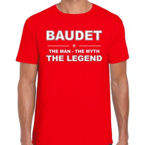 The man, The myth the legend Baudet naam t-shirt rood voor heren