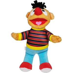 Sesamstraat pluche knuffel pop - Ernie - stof -  25 cm - speelgoed bekend van TV