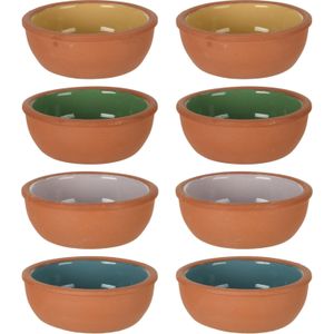 Excellent Houseware 8x tapas schaaltjes - 150 ml - terracotta 10 x 4 cm