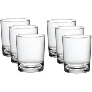 12x Shotglaasjes/borrelglazen inhoud 50 ml van glas
