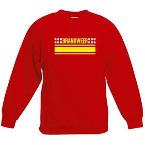 Brandweerman sweater / trui rood voor kinderen