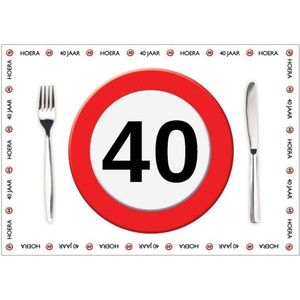 10 placemats 40 jaar van papier