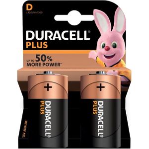 Set van 10x Duracell D Plus alkaline batterijen LR20 MN1300 1.5 V