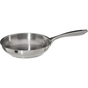 Secret de Gourmet - Koekenpan - Alle kookplaten/warmtebronnen geschikt - zilver - Dia 24 cm