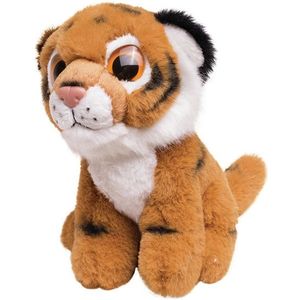 Pluche Bruine Tijger Knuffeldier van 13 cm - Speelgoed Dieren Knuffels Cadeau Voor Kinderen