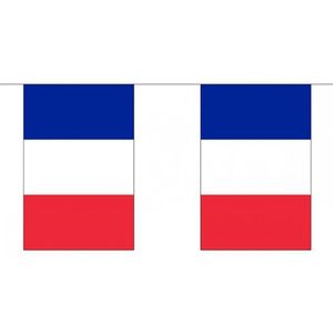 Stoffen vlaggenlijn Frankrijk 3 meter