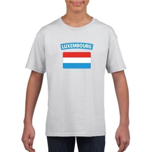 T-shirt Luxemburgse vlag wit kinderen