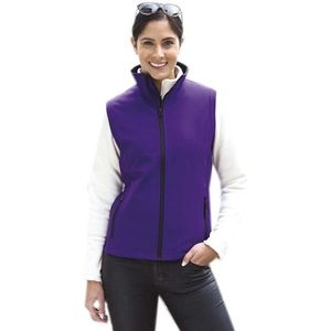 Mouwloze softshell sport vesten paars voor dames