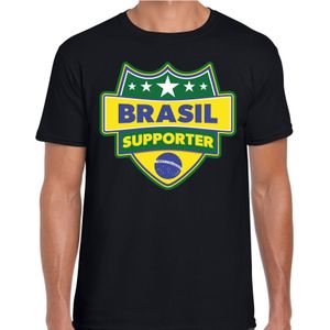 Brazilie / Brasil supporter t-shirt zwart voor heren