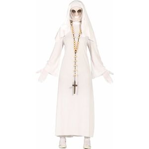 Nonnen dames Halloween verkleedkleding witte non