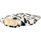 H&amp;S Collection Warmwaterkruik - met zachte dierenprint hoes - wit/zwart - 1,75L - kruik