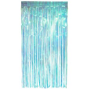 Boland Folie deurgordijn/feestgordijn - lichtblauw - 100 x 200 cm - Versiering