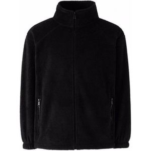 Zwart polyester fleece vest met rits voor jongens
