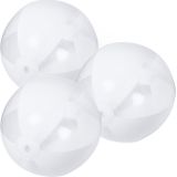 2x stuks opblaasbare strandballen plastic wit 28 cm