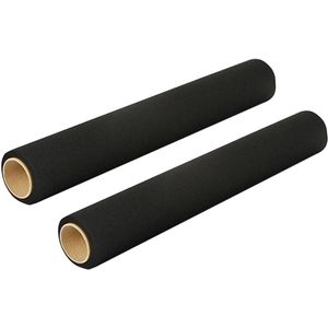 Duni tafelloper - 2x - papier - zwart - 480 x 40 cm - Placemats