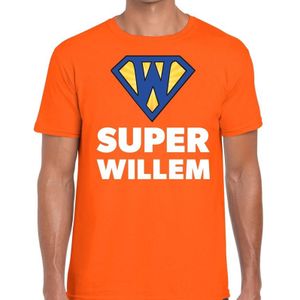 Super Willem t-shirt oranje heren