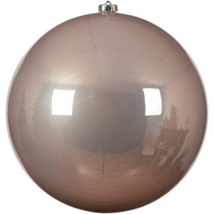 Decoris kerstbal - groot formaat - D25 cm - lichtroze - plastic