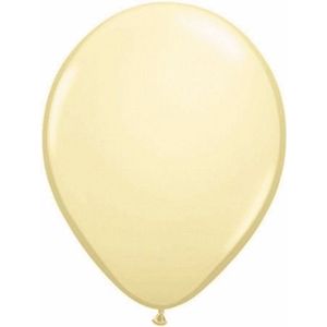 Voordelige metallic ivoren ballonnen 10 stuks