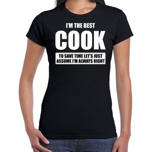 The best cook - always right t-shirt cadeau kok zwart dames