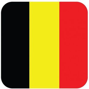 45x Onderzetters voor glazen met Belgische vlag